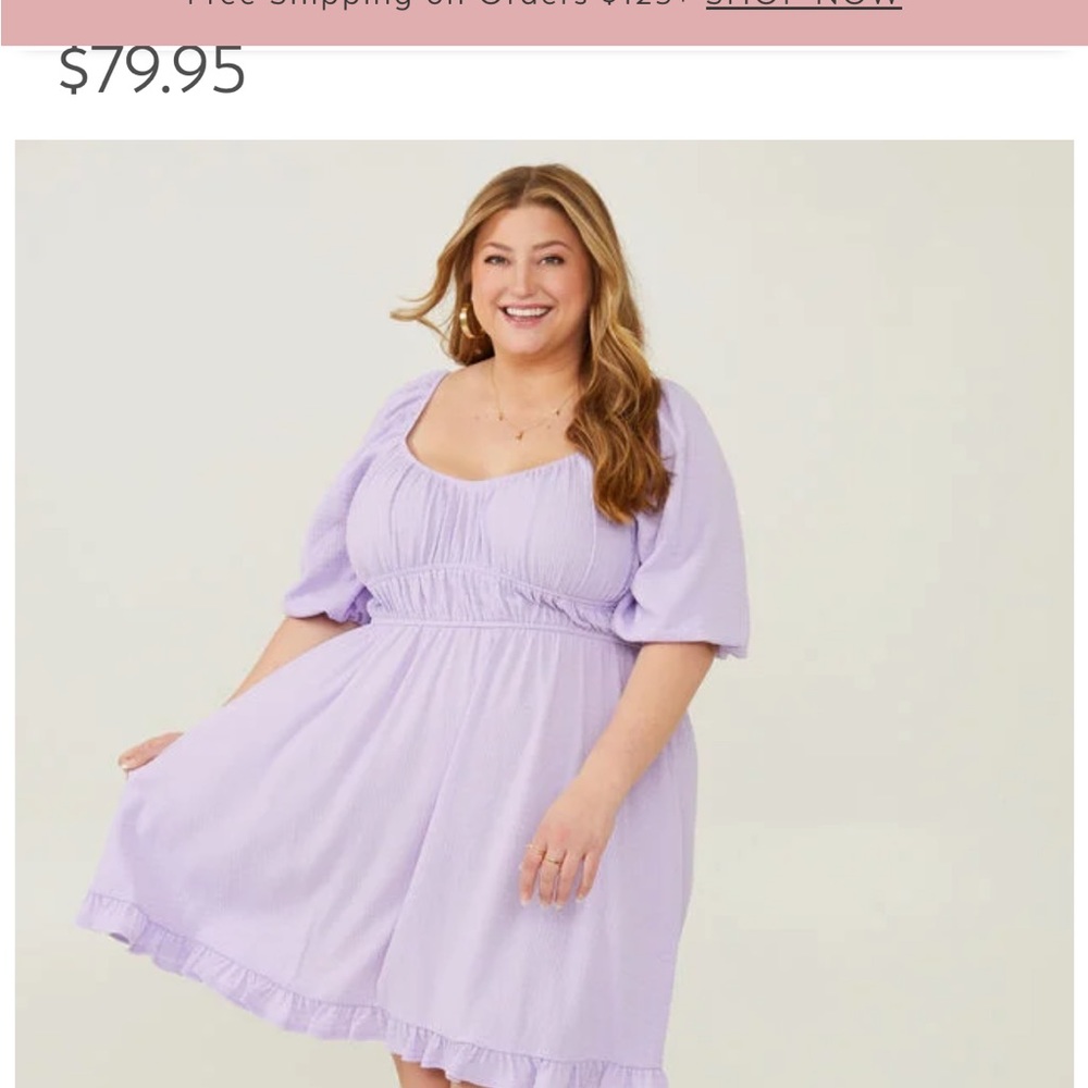 Arula Lavender Dress tried on once. Tags are off but brand new.